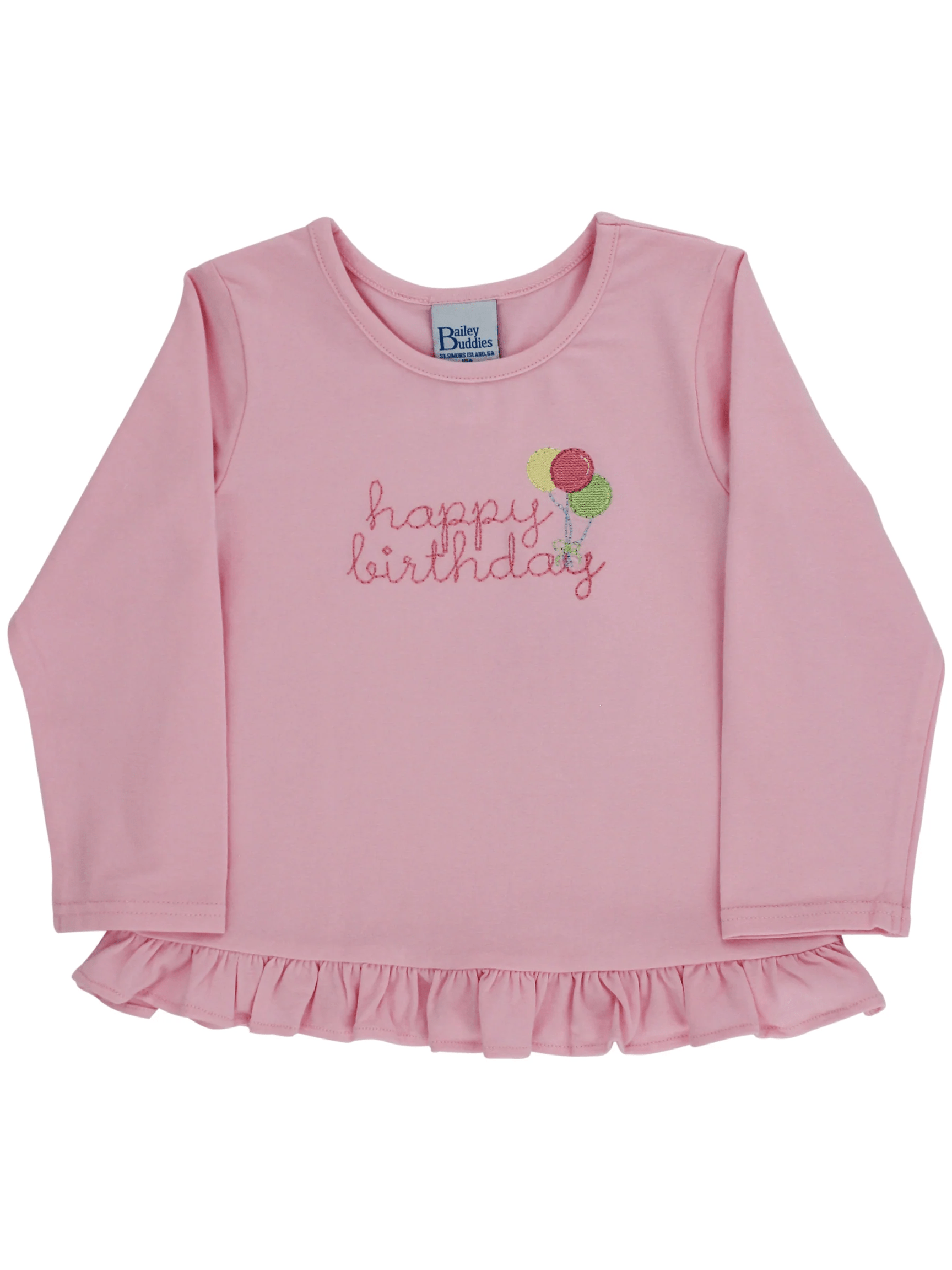 Happy Birthday - Girls LS Shirt