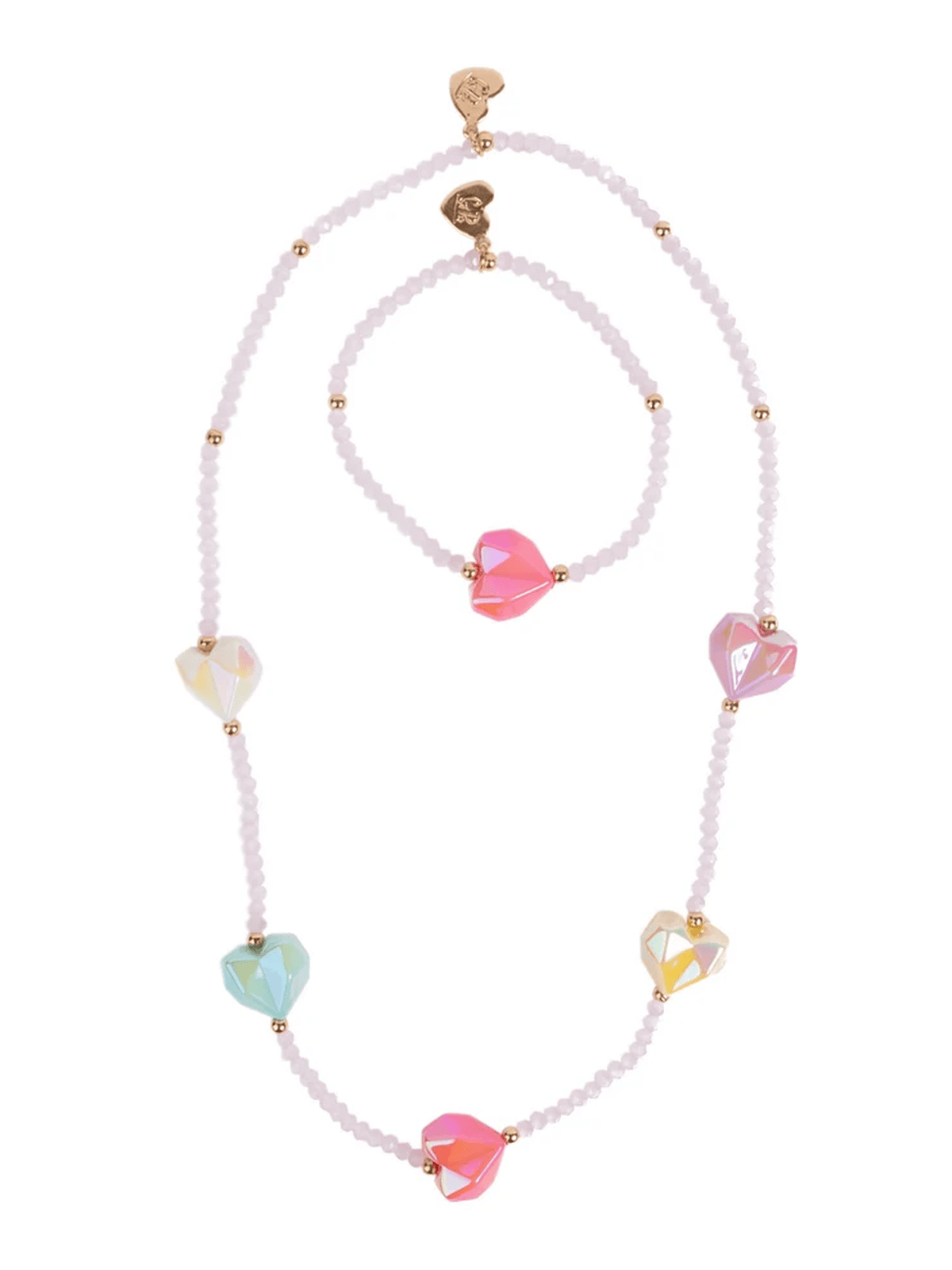 Heart Geode Necklace & Bracelet