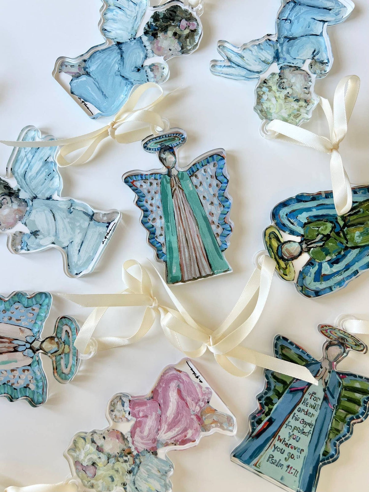Heavenly Angel I Acrylic Christmas Ornament