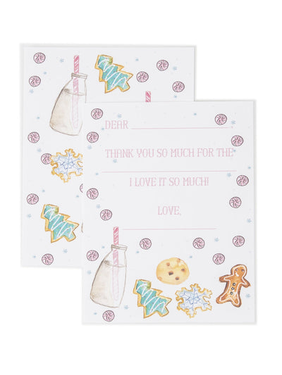 "Milk and Cookie” Holiday Thank You Notecards