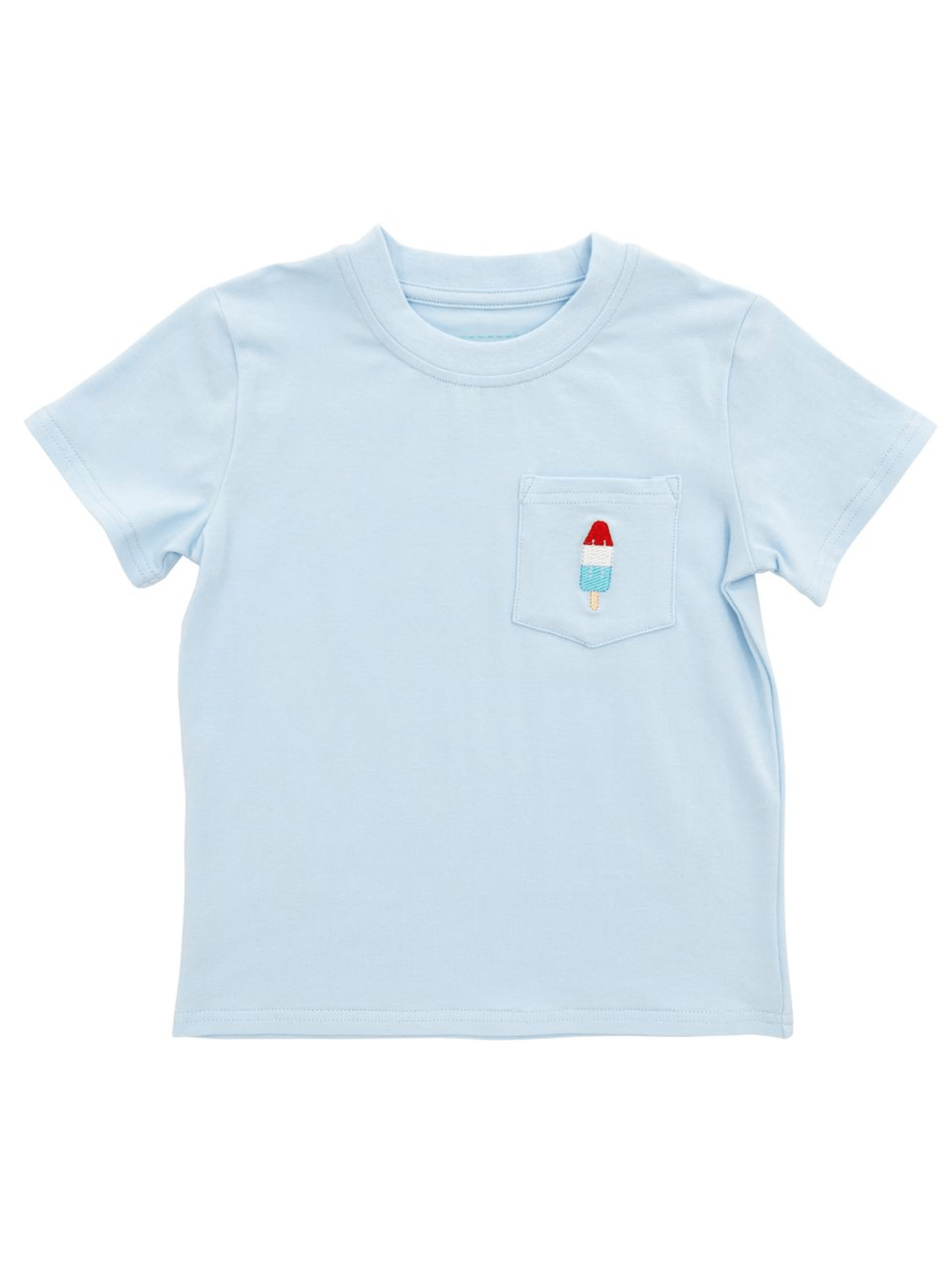 Blue Pocket Tee- Bomb Pop