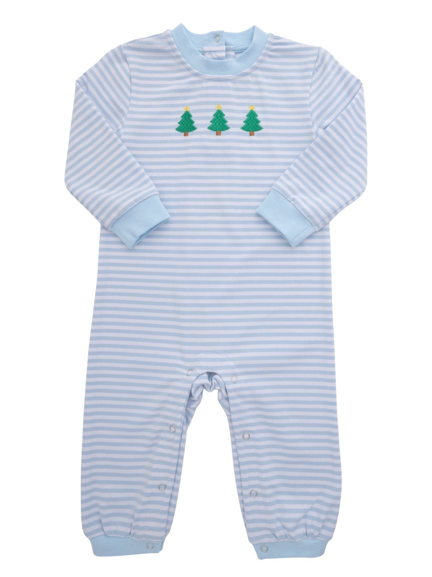 Blue Christmas Tree Romper
