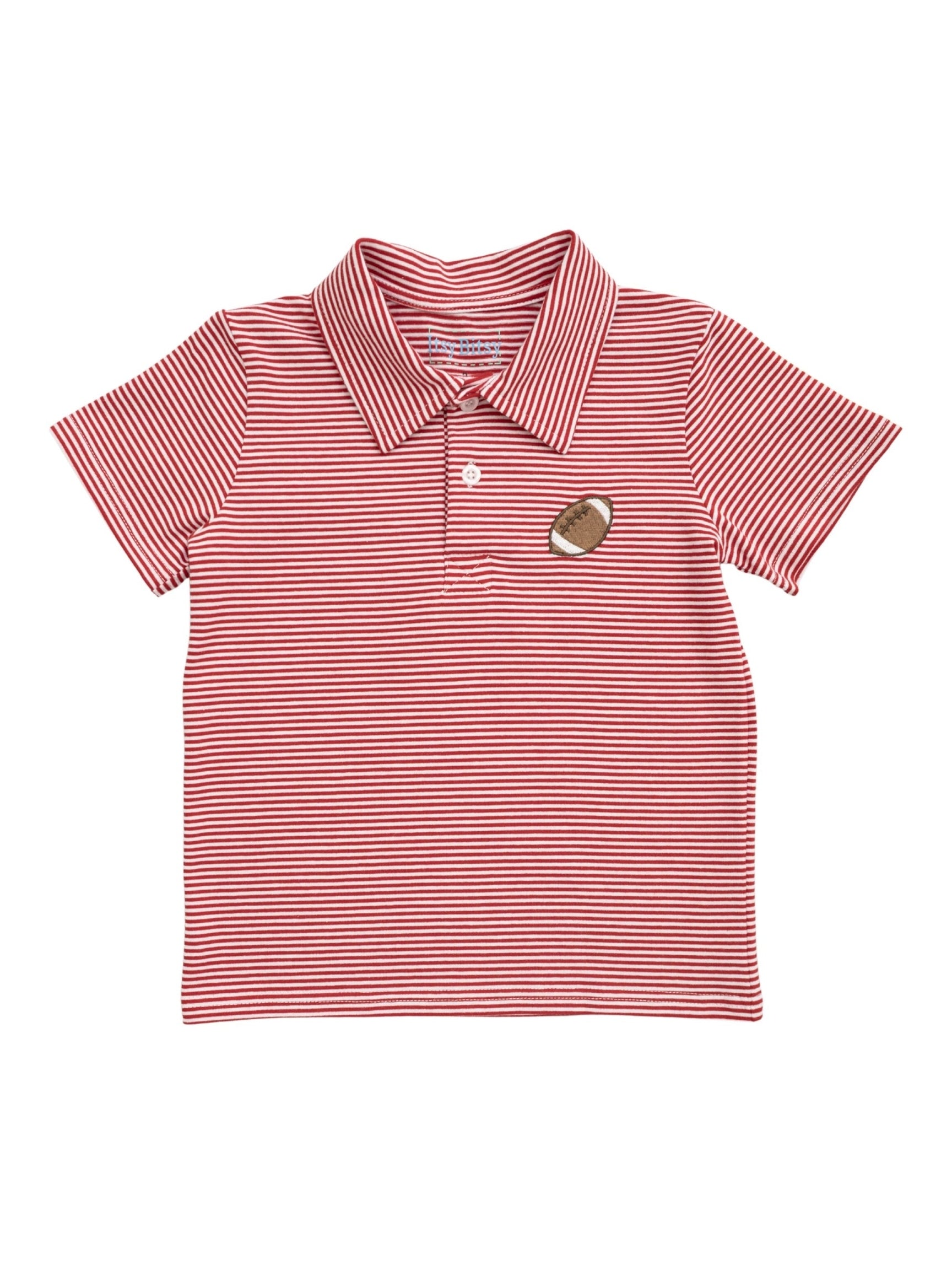 Red Football Polo