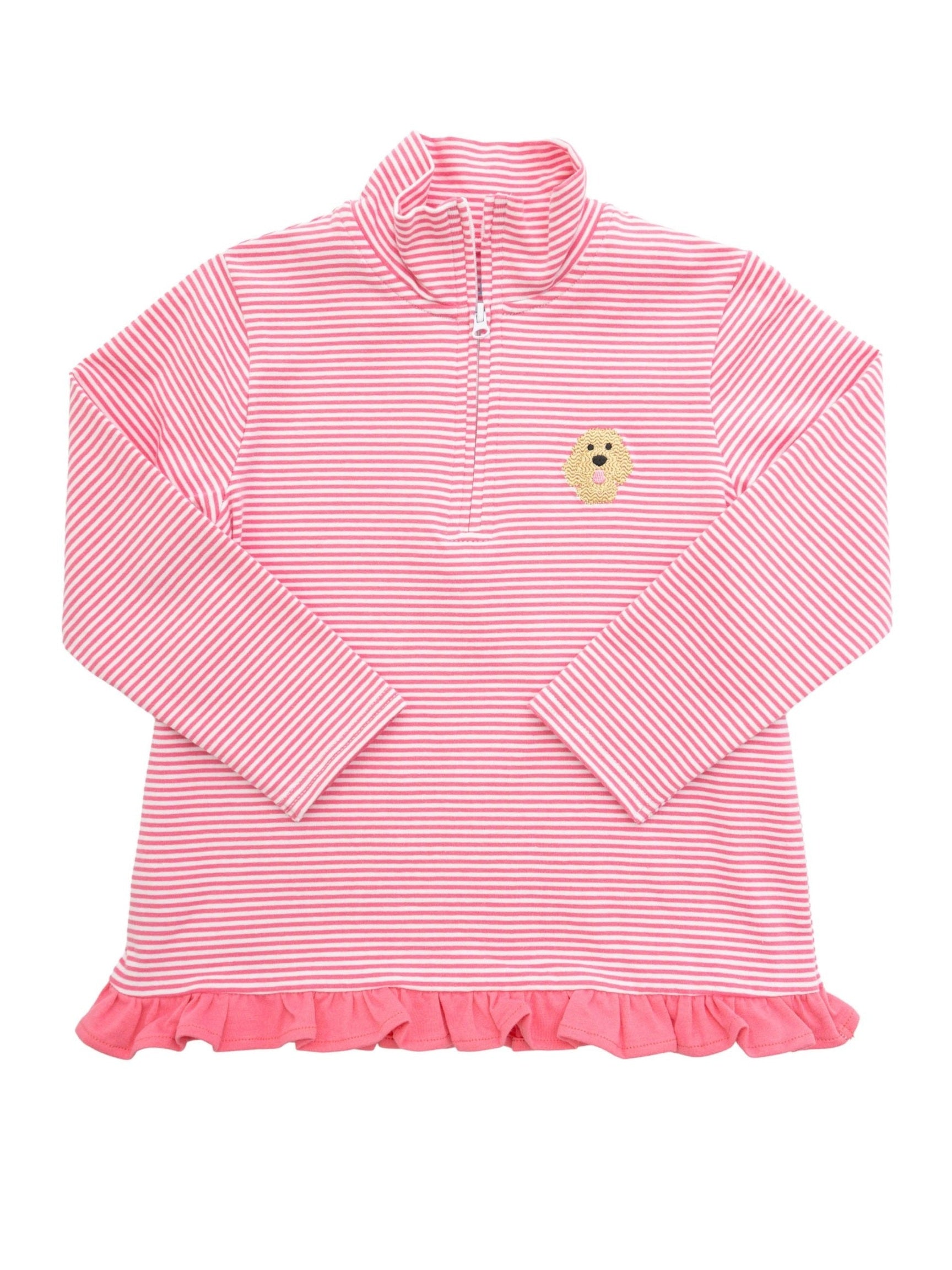 Goldendoodle 1/4 Zip Ruffle Pullover