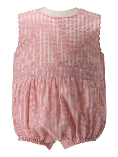 Scalloped Stripe Bubble - Pink