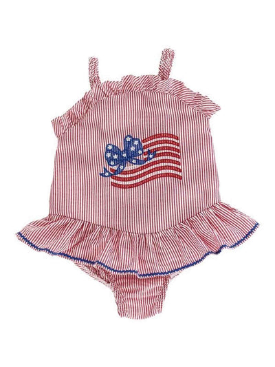 PRE-ORDER Flag Ruffle Swimsuit