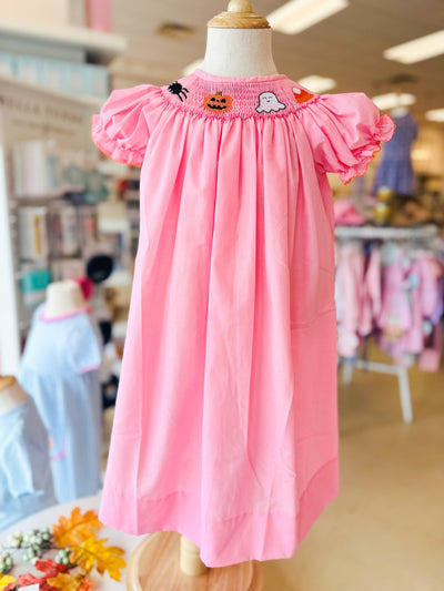 Smocked Halloween Bishop Dress