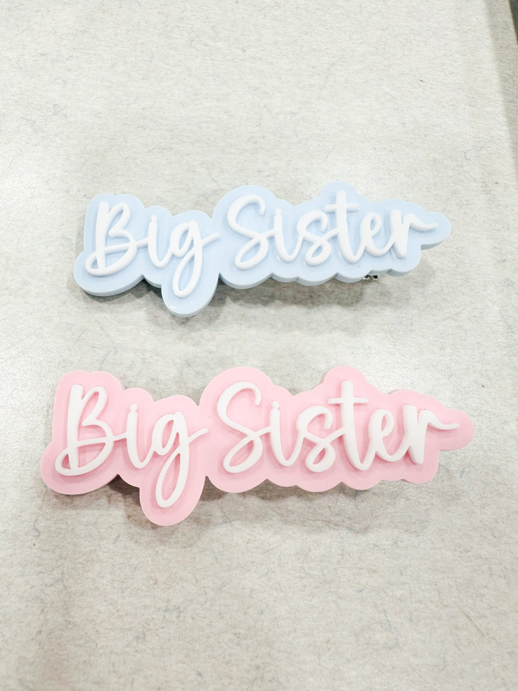 Big Sister Resin Hair Clip - Posh Tots Children's Boutique