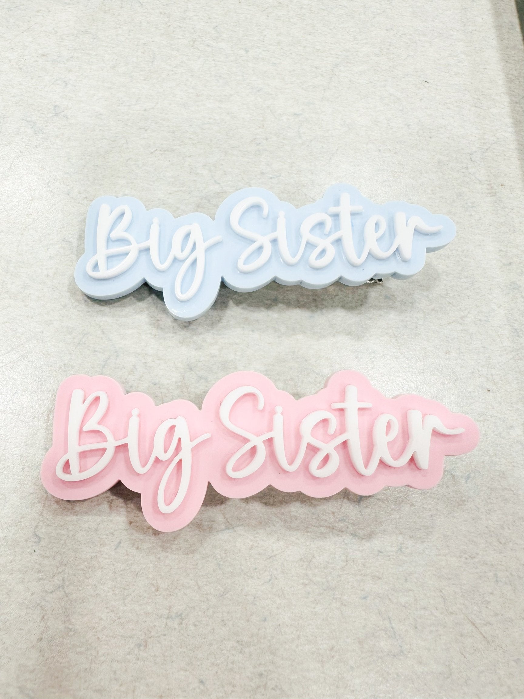 Big Sister Resin Hair Clip - Posh Tots Children's Boutique
