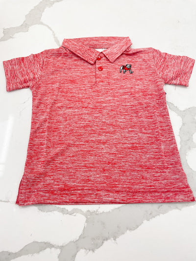 Georgia Space Dye Golf Shirt - Red