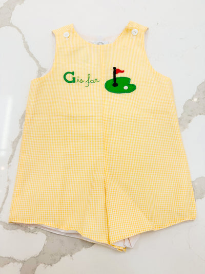 Golf Yellow Gingham Jon Jon