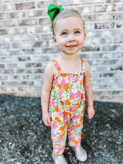 Tie Strap Smocked Romper