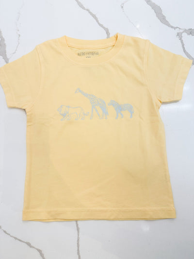 Yellow Zoo Animals S/S T-Shirt