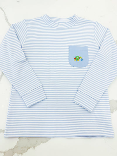 Mini Scoop Striped Crewneck Shirt