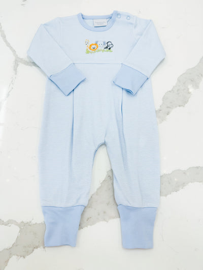 Coo Zoo Blue Striped Coverall