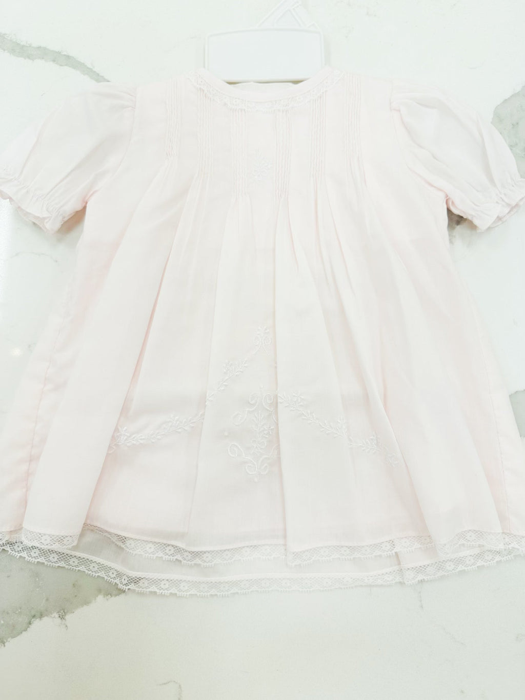 Lace Trimmed Pink Dress