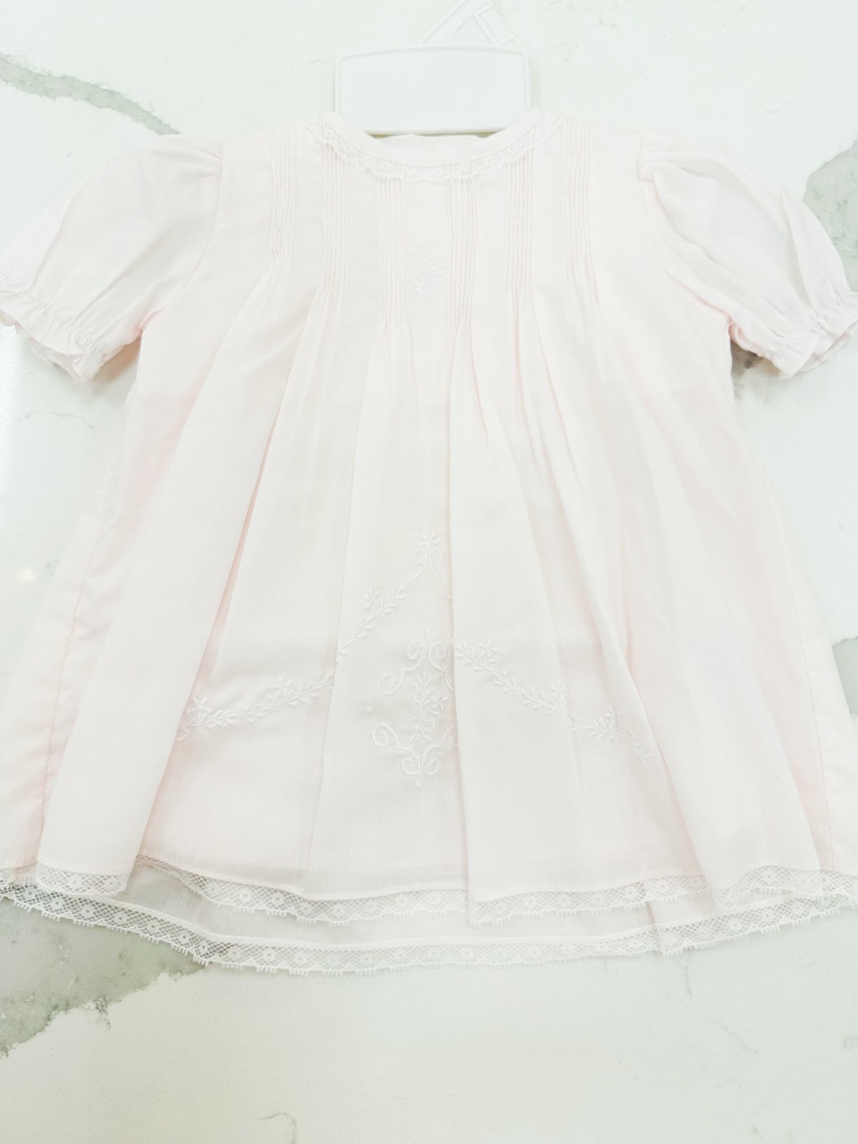 Lace Trimmed Pink Dress