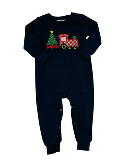 Christmas Train Long Romper