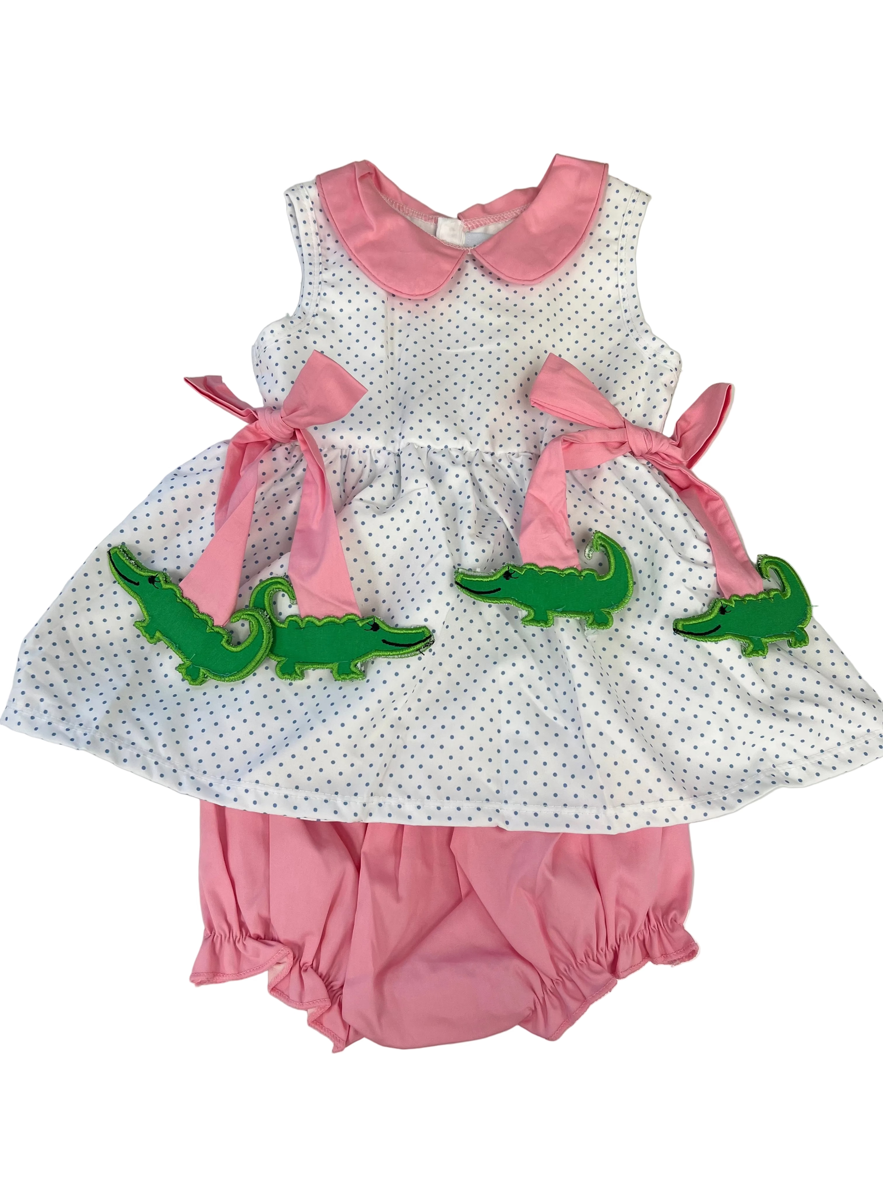 Alligator Side Tie Bloomer Set