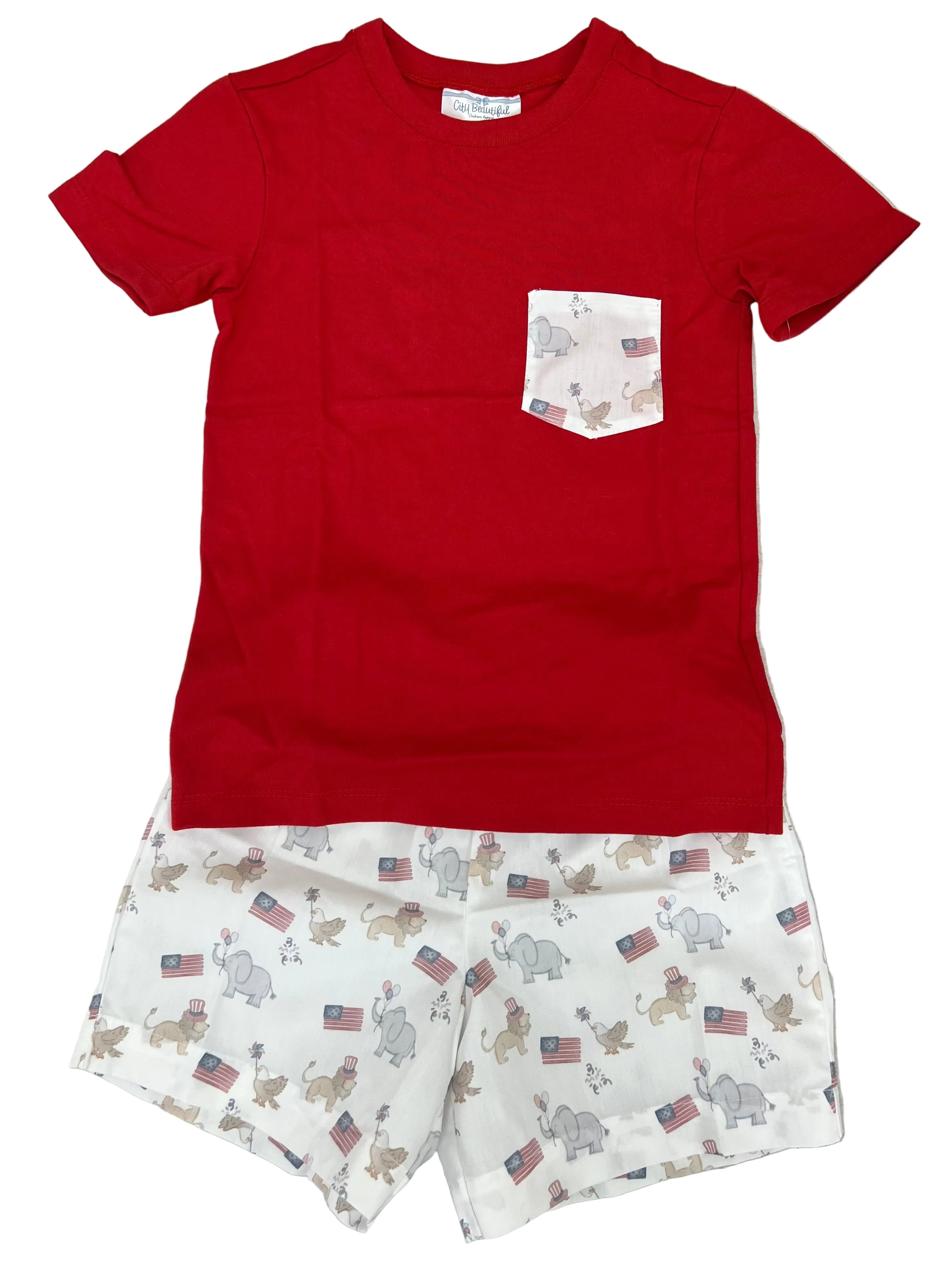 Patriotic Animal Short Set