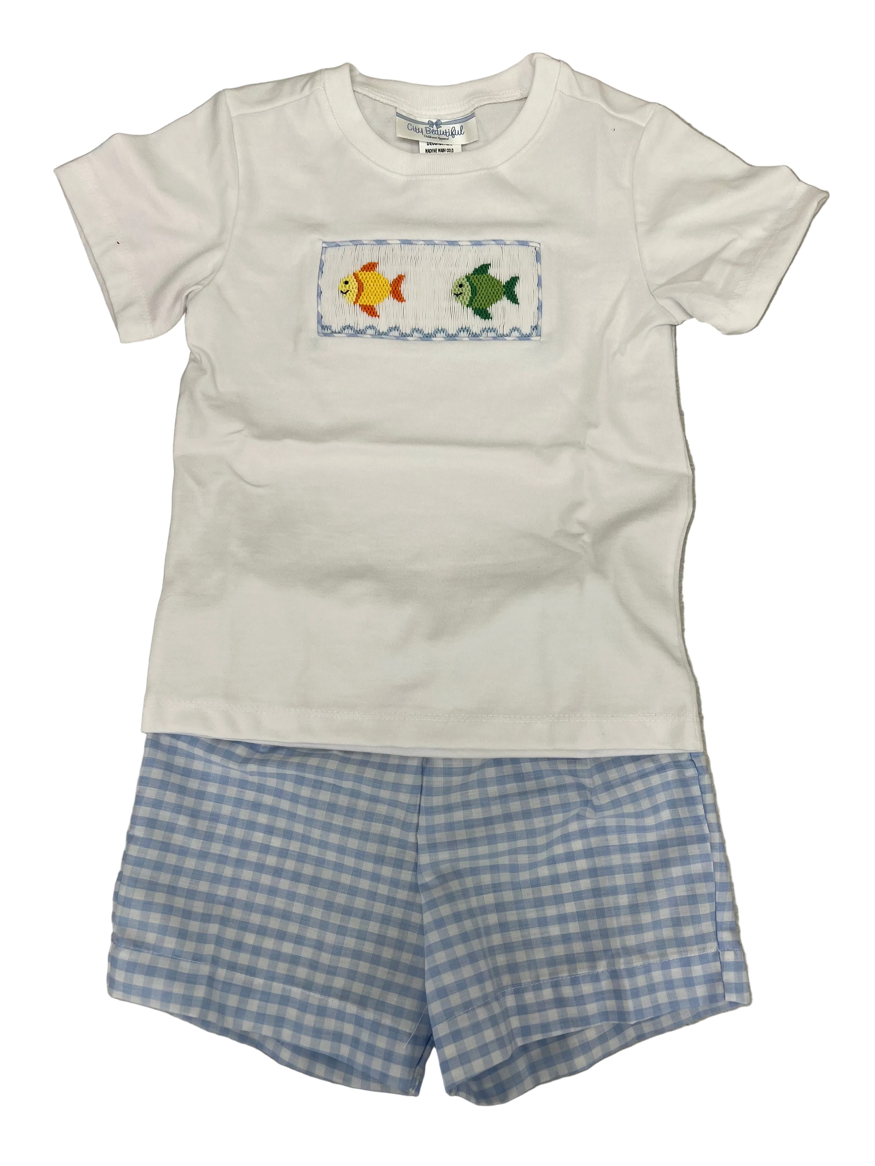 Smocked Fish Short Set