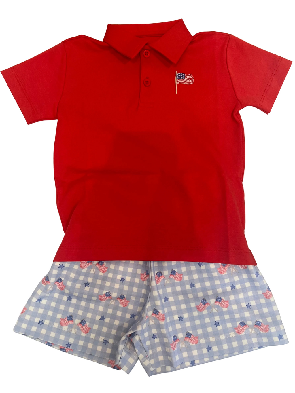 Conrad Short Set - Patriotic Gingham Knit