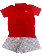 Conrad Short Set - Patriotic Gingham Knit