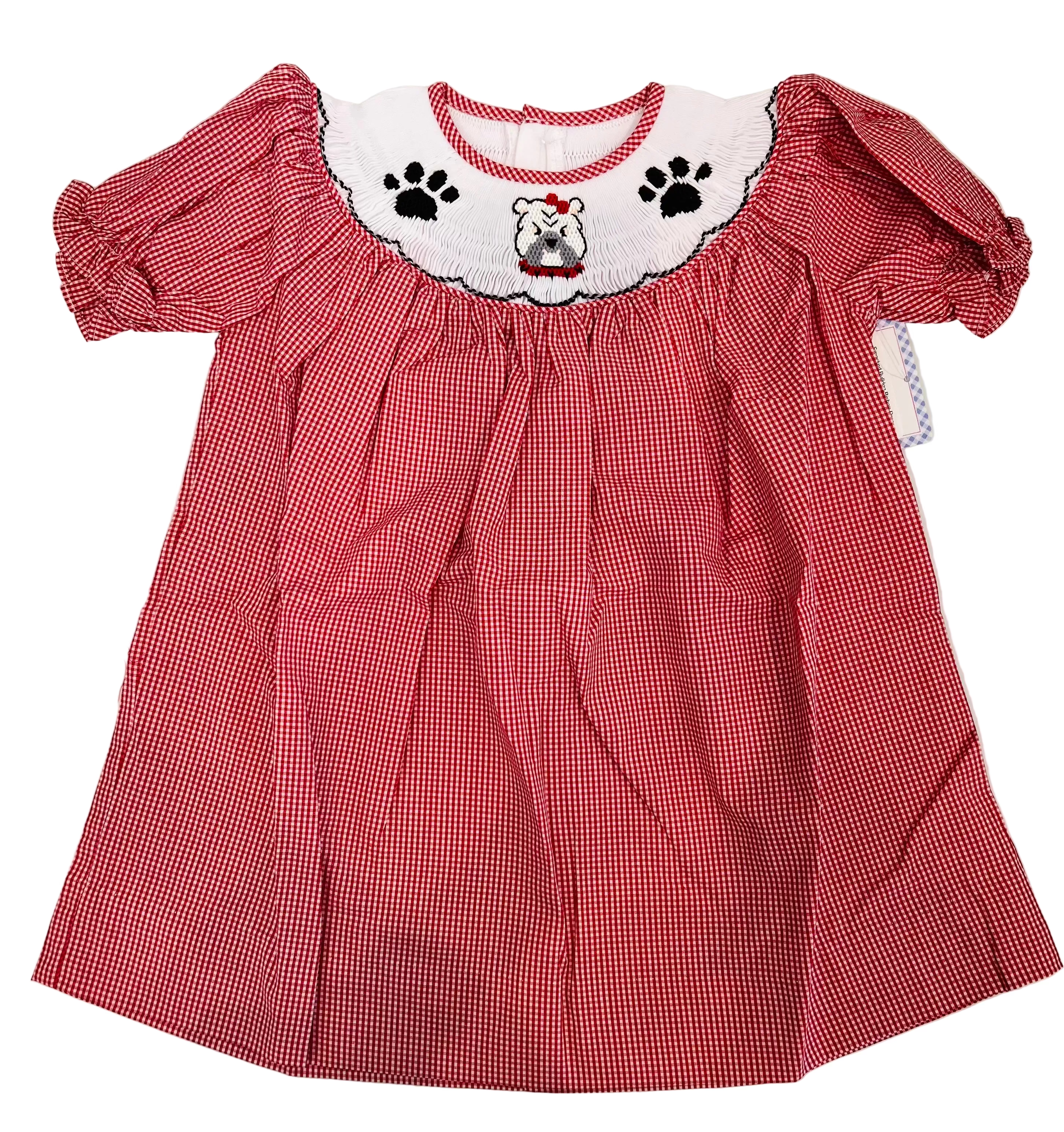 Smocked Bulldog Bishop Dress