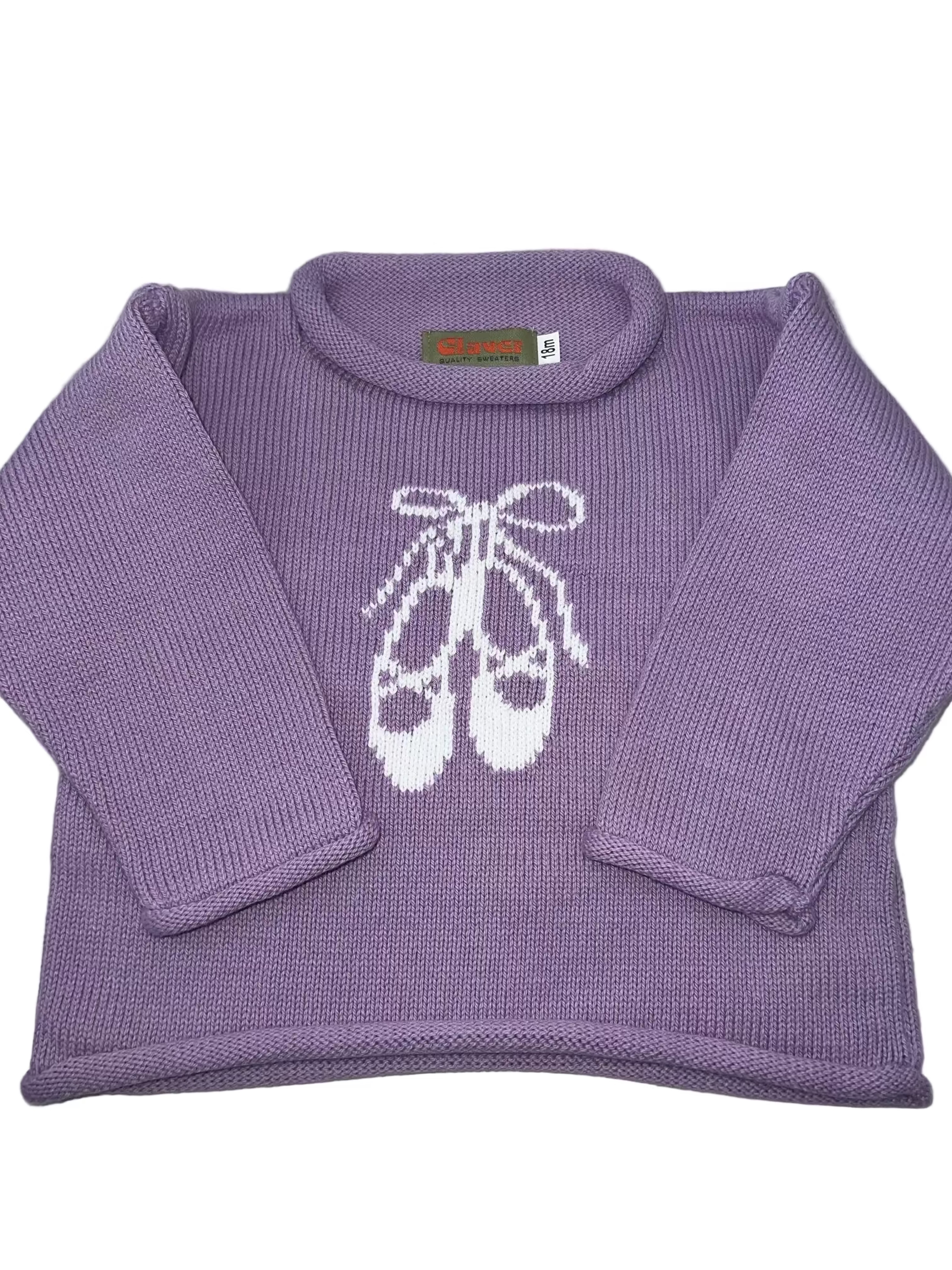 Ballet Roll Neck Sweater - Posh Tots Children's Boutique