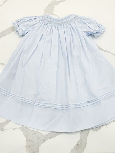 Marie Baby Blue Bishop Dress