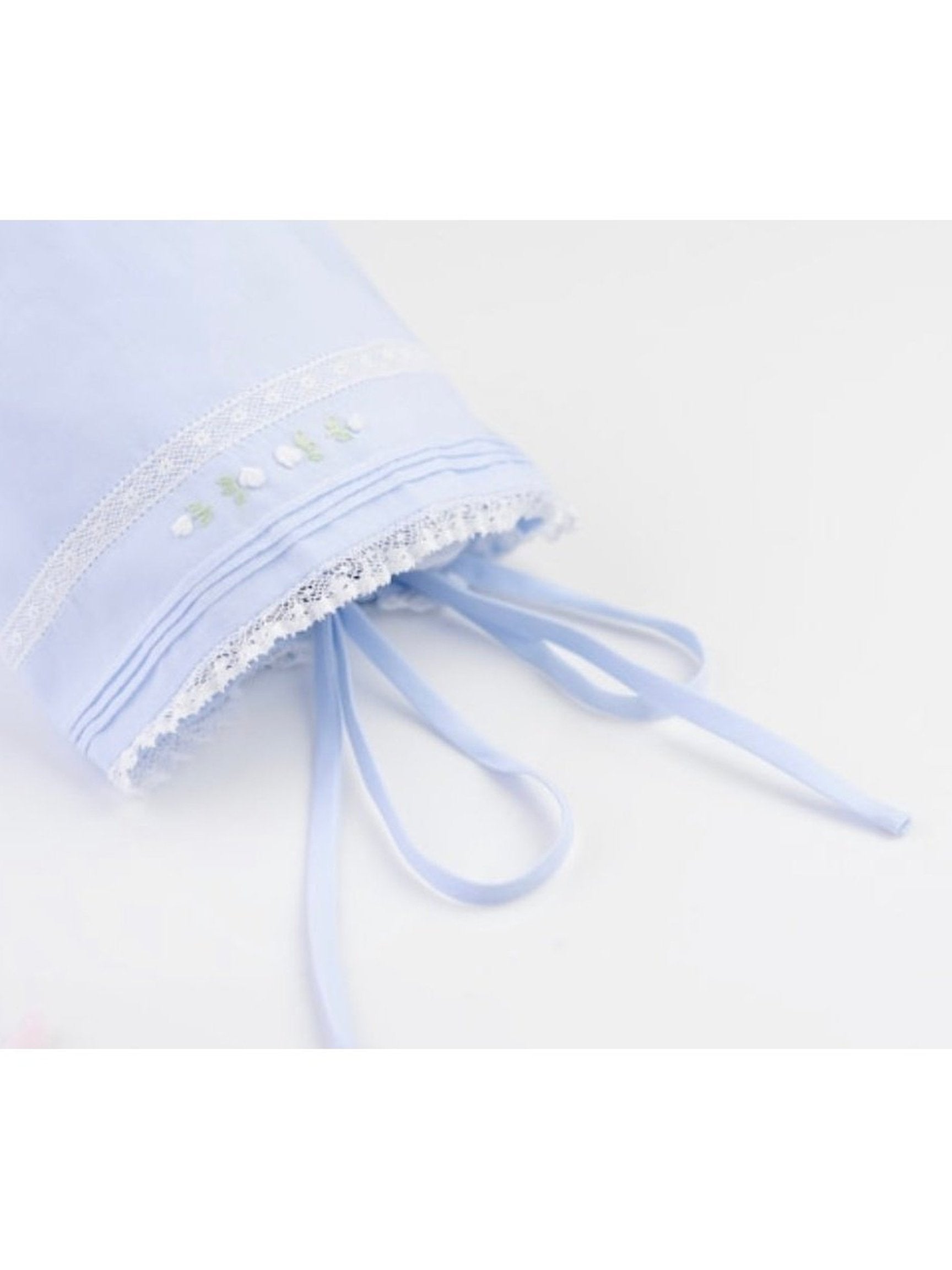 Floral Buillion & Lace Bonnet