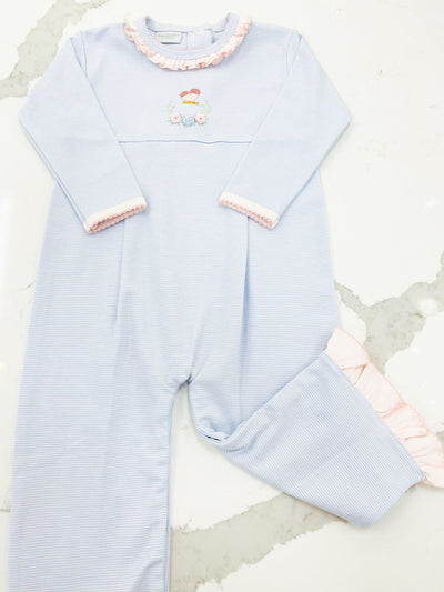 Butterfly Wreath Ruffle Coverall