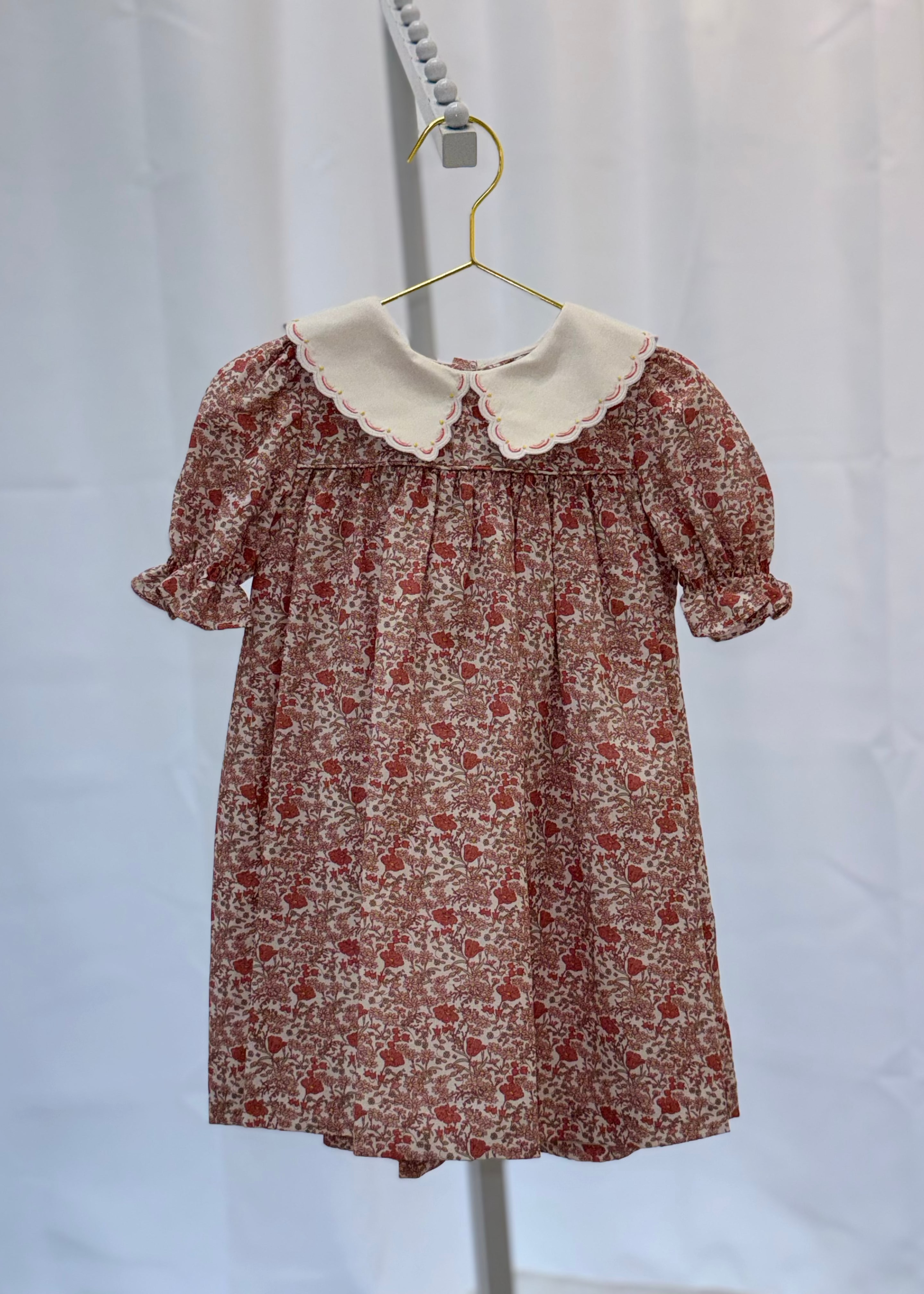 Retro Floral Pink Miller Dress
