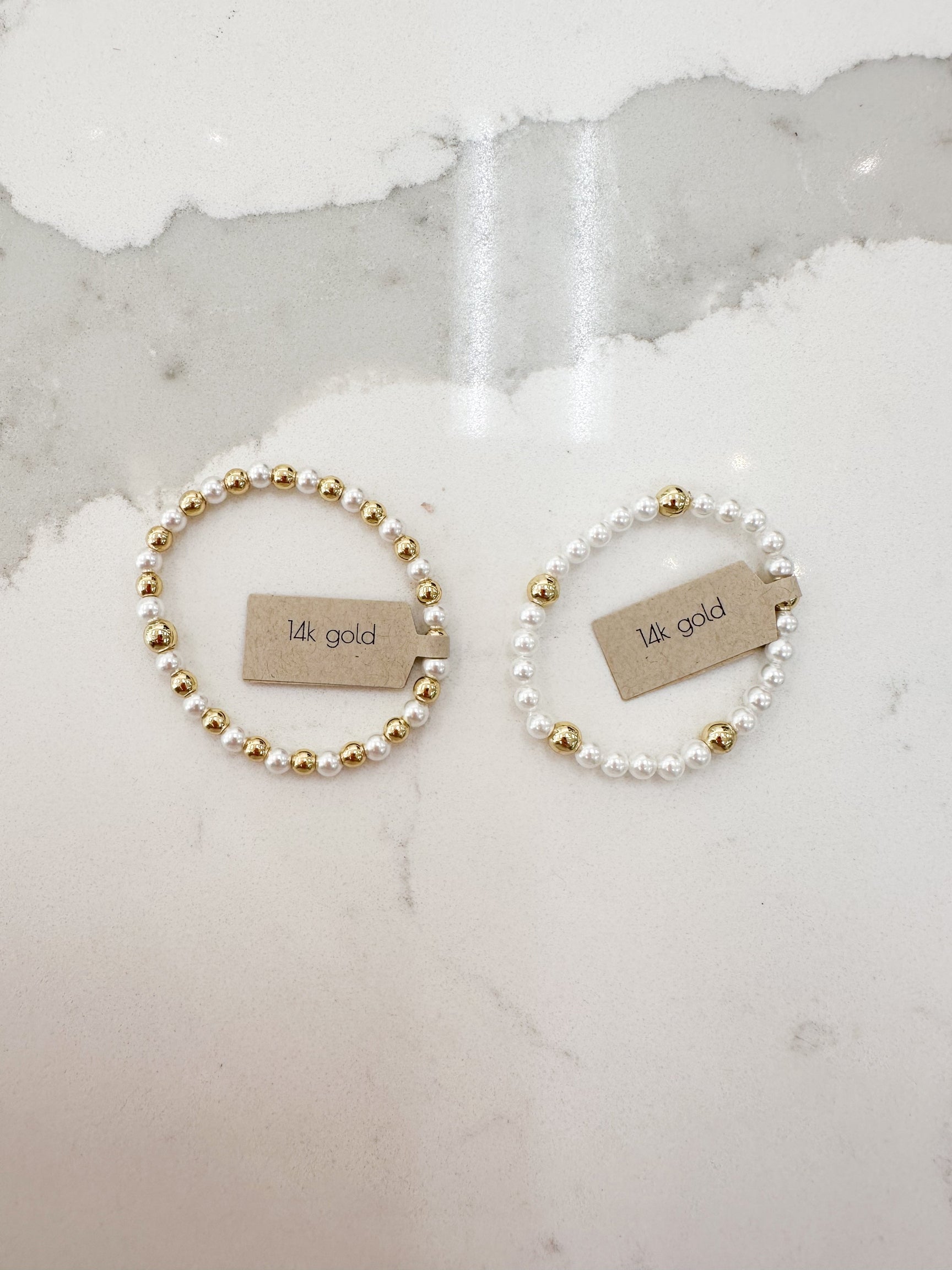 Infant 14k Gold Beaded Bracelet