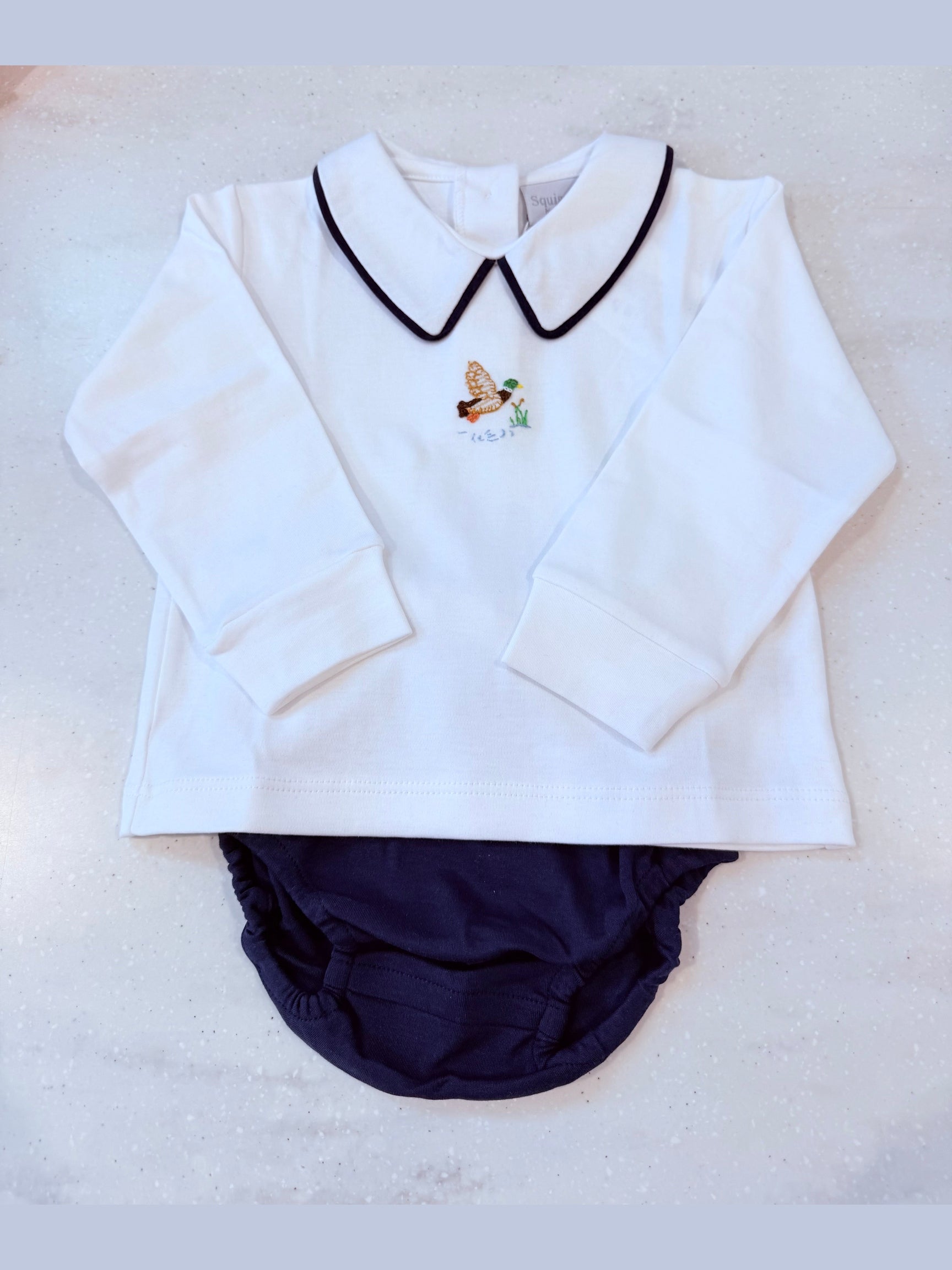 Mini Mallard Collared Diaper Set