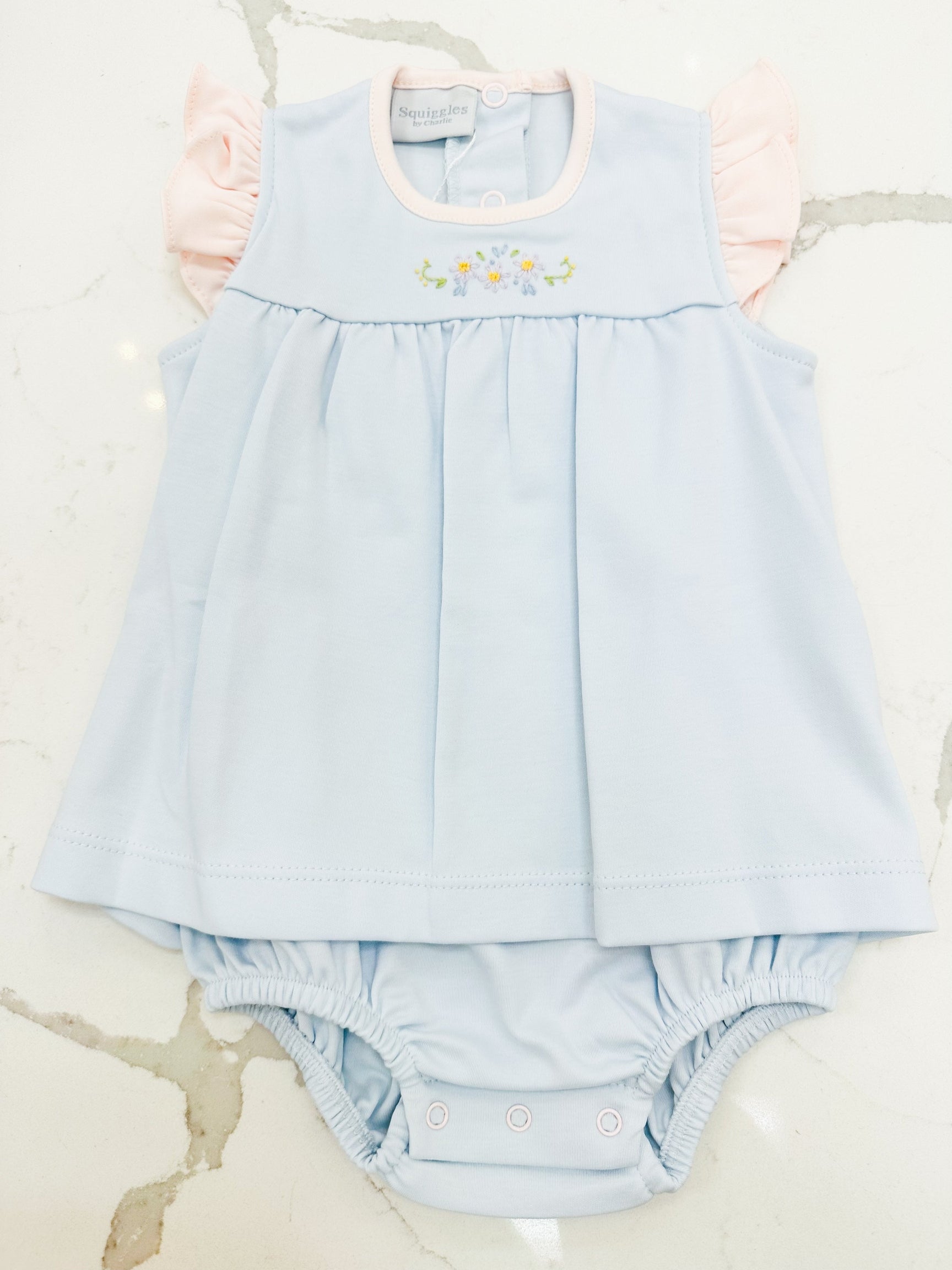 Lazy Daisy Apron Romper - Posh Tots Children's Boutique