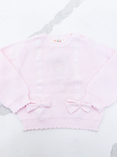 Light Pink Bow Knit Sweater