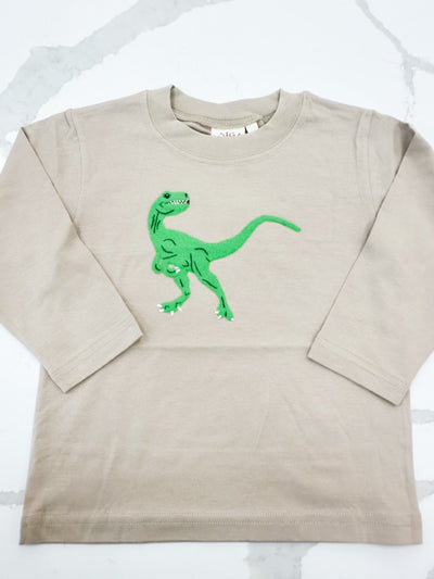 Green Raptor Applique L/S Shirt