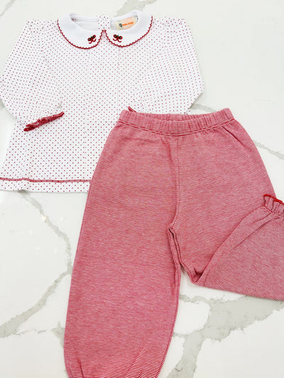 Red Bows Pant Set