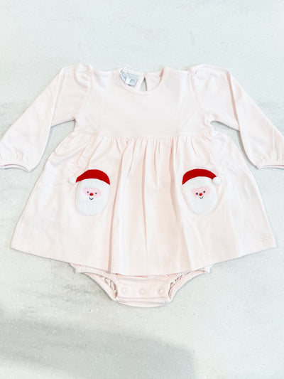 Pink Sherpa Santa Onesie Dress