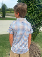 Brazos Plaid Polo Short Sleeve Shirt