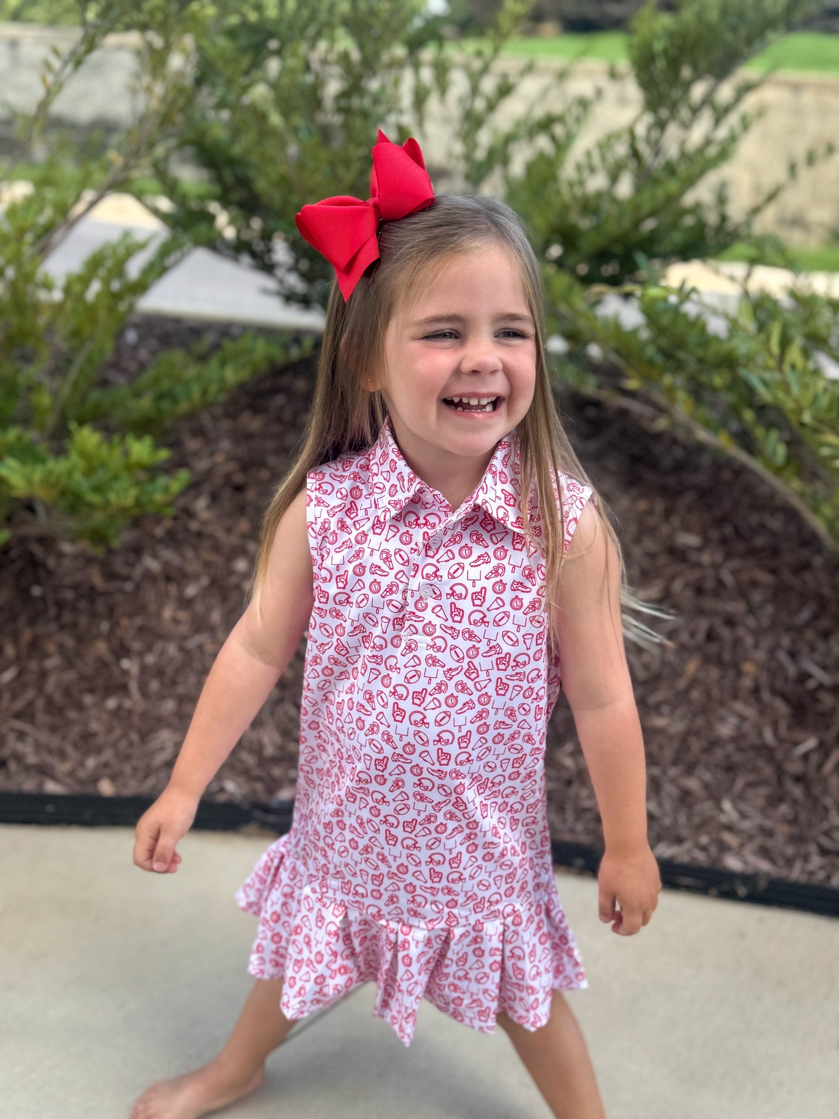 Kickoff Red Polo Sleeveless Dress