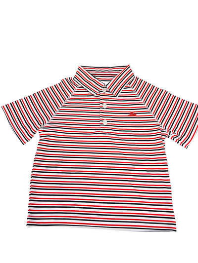 Southbound Striped Performance S/S Polo Shirt
