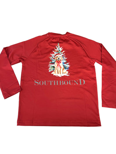 Southbound Performance L/S Tee- Christmas Pup