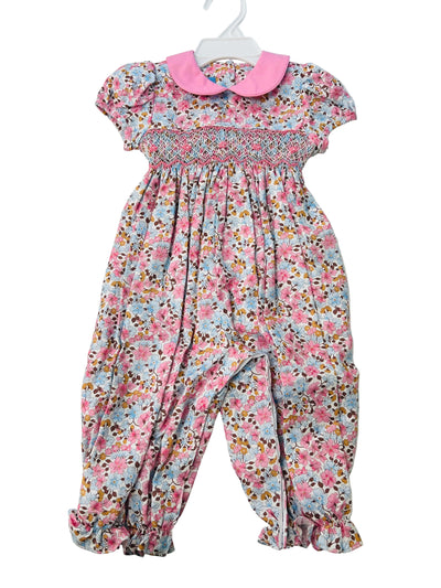 Olivia Pink & Blue Liberty Floral Romper