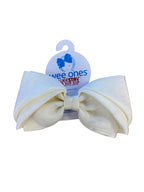 Organza Overlay Grosgrain Pleated Bow