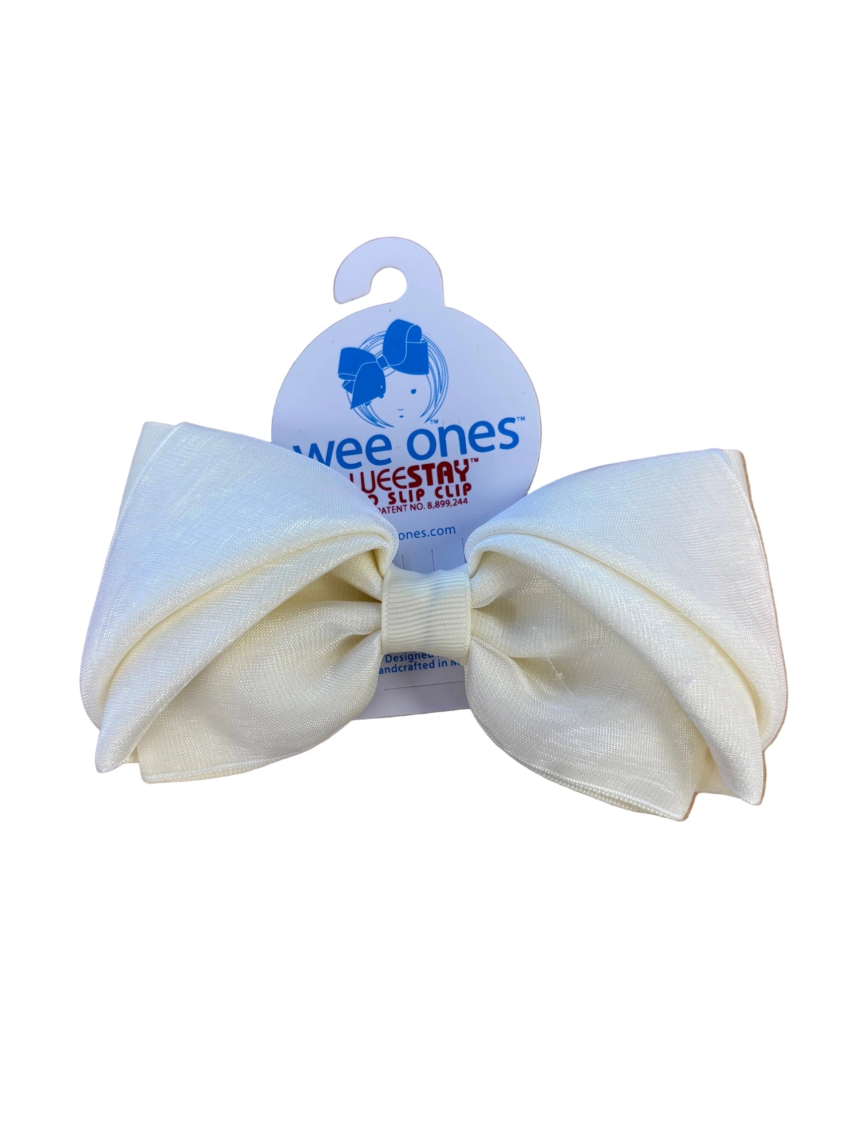 Organza Overlay Grosgrain Pleated Bow