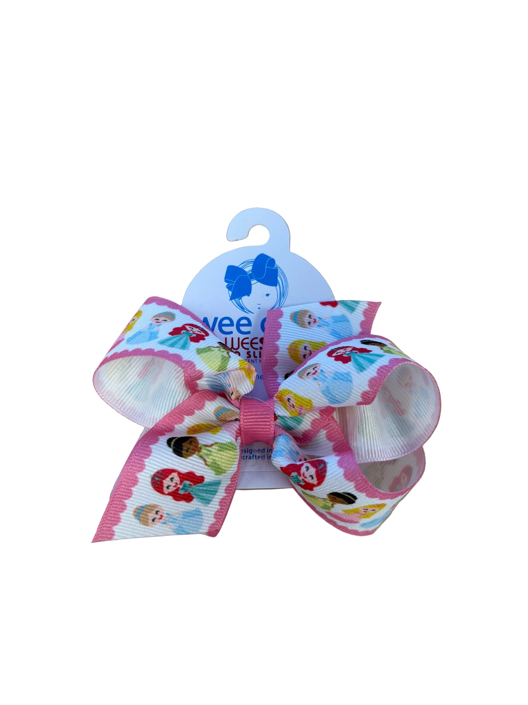 Princess w/Pink Edge Grosgrain Bow