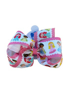 Princess w/Pink Edge Grosgrain Bow