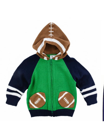 Sweater with Football Hood & Pockets